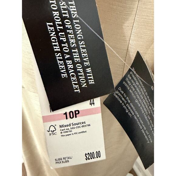 NEW Le Suit Skirt Suit Size 10P Champagne Tan Jacket & Skirt Set NWT $200 - Picture 3 of 4